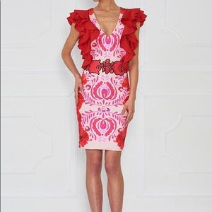 Sugarbird Wake Matyo Puff Sleeve Fitted Dress